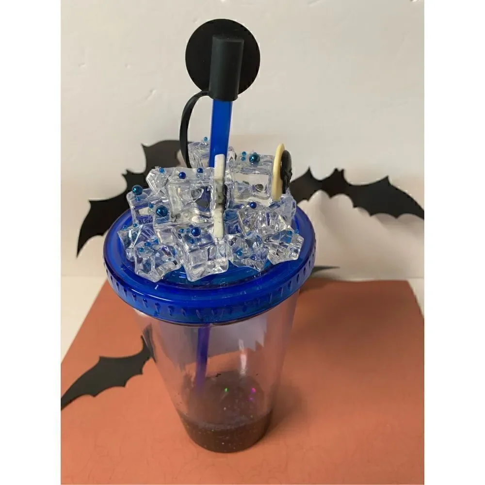 Handmade Snow Globe Halloween/Salem Tumbler